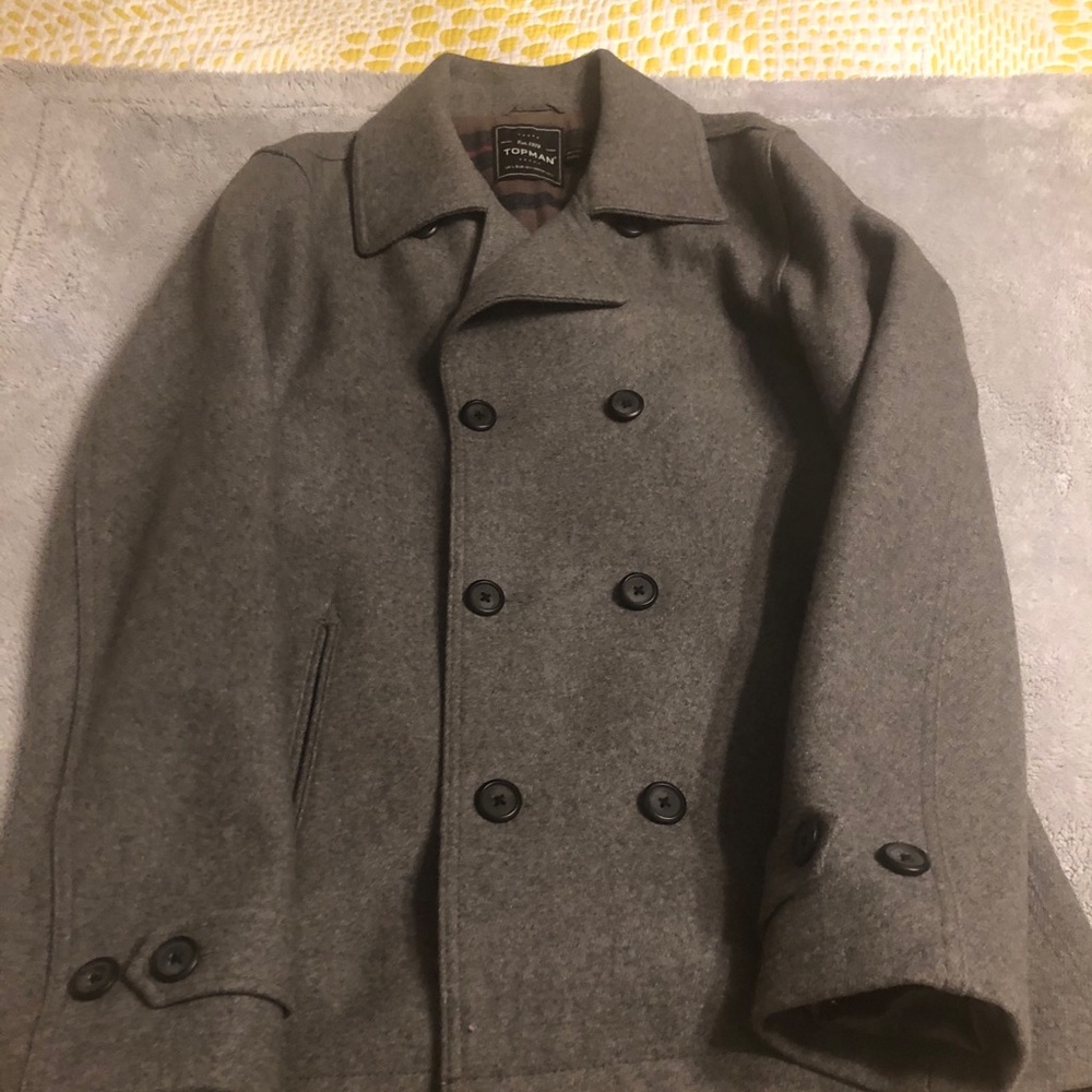 Men’s grey Peacoat